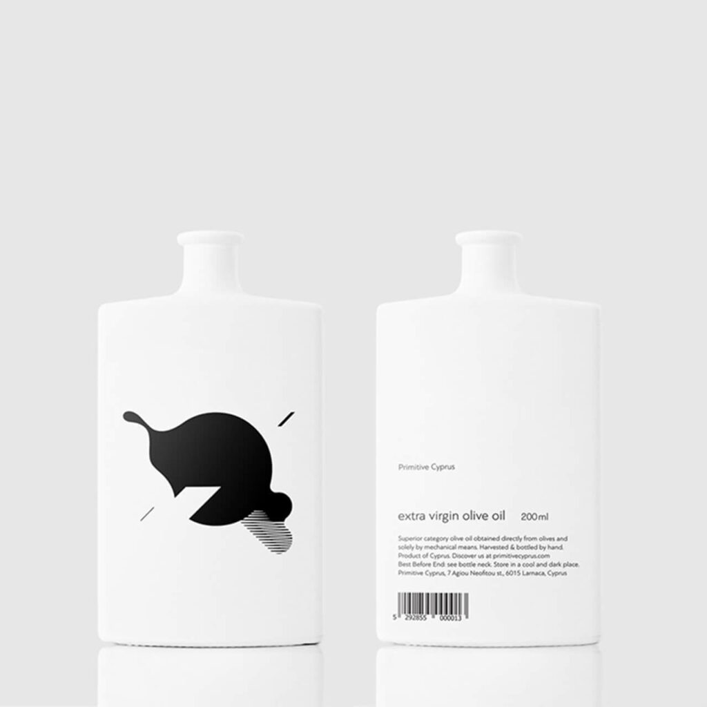 Olive oil bottle label design